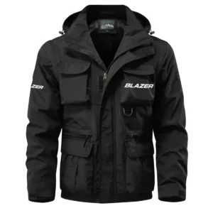Blazer Exclusive Logo Waterproof Multi Pocket Jacket Detachable Hood and Sleeves HCPDMPJ529BLZ Jacket