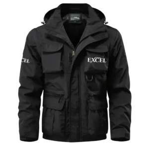 Excel Exclusive Logo Waterproof Multi Pocket Jacket Detachable Hood and Sleeves HCPDMPJ529EXZ Jacket