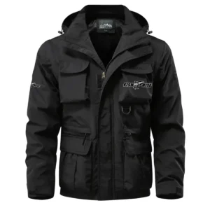 Fish Rite Exclusive Logo Waterproof Multi Pocket Jacket Detachable Hood and Sleeves HCPDMPJ529FRZ Jacket