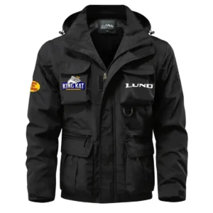 Lund KingKat Waterproof Multi Pocket Jacket Detachable Hood and Sleeves HCPDMPJ529LBKK Jacket