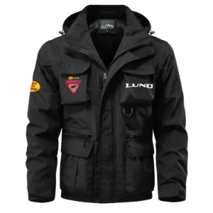 Lund Masters Walleye Circuit Waterproof Multi Pocket Jacket Detachable Hood and Sleeves HCPDMPJ529LBMW Jacket