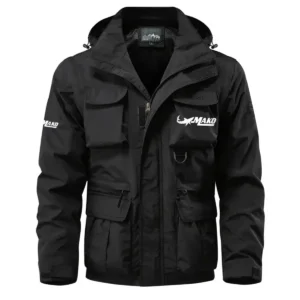 Mako Exclusive Logo Waterproof Multi Pocket Jacket Detachable Hood and Sleeves HCPDMPJ529MAZ Jacket