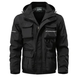 StarCraft Exclusive Logo Waterproof Multi Pocket Jacket Detachable Hood and Sleeves HCPDMPJ529SCZ Jacket