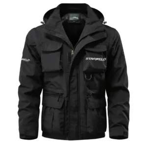 Starweld Exclusive Logo Waterproof Multi Pocket Jacket Detachable Hood and Sleeves HCPDMPJ529SWZ Jacket