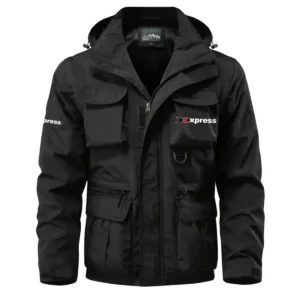 Xpress Exclusive Logo Waterproof Multi Pocket Jacket Detachable Hood and Sleeves HCPDMPJ529XBZ Jacket
