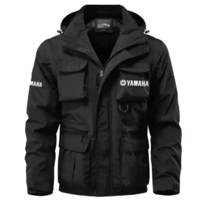 Yamaha Exclusive Logo Waterproof Multi Pocket Jacket Detachable Hood and Sleeves HCPDMPJ529YZ Jacket