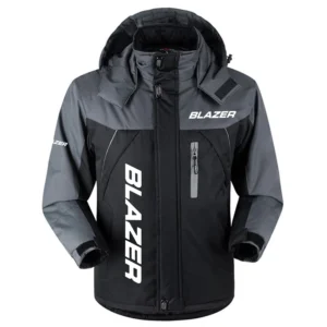 Blazer Exclusive Logo Outdoor Charging Suit Plush Waterproof Windproof Jacket Detachable Hood HCPDPCS1409BLZ Jacket
