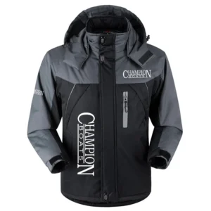 Champion Exclusive Logo Outdoor Charging Suit Plush Waterproof Windproof Jacket Detachable Hood HCPDPCS1409CHZ Jacket