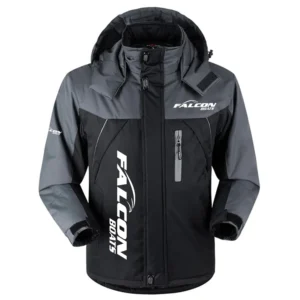 Falcon Exclusive Logo Outdoor Charging Suit Plush Waterproof Windproof Jacket Detachable Hood HCPDPCS1409FAZ Jacket