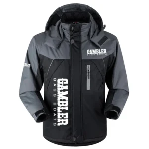 Gambler Exclusive Logo Outdoor Charging Suit Plush Waterproof Windproof Jacket Detachable Hood HCPDPCS1409GBZ Jacket