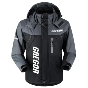 Gregor Exclusive Logo Outdoor Charging Suit Plush Waterproof Windproof Jacket Detachable Hood HCPDPCS1409GRZ Jacket
