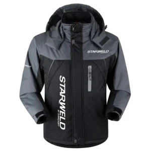 Starweld Exclusive Logo Outdoor Charging Suit Plush Waterproof Windproof Jacket Detachable Hood HCPDPCS1409SWZ Jacket