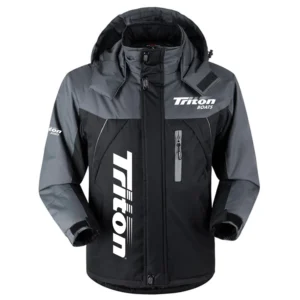 Triton Exclusive Logo Outdoor Charging Suit Plush Waterproof Windproof Jacket Detachable Hood HCPDPCS1409TBZ Jacket