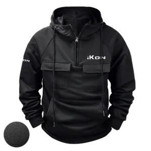 iKon Exclusive Logo Tactical Quarter Zip Hoodie HCPDTQH8IBZ Hoodie