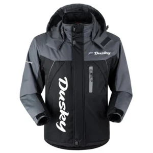 Dusky Exclusive Logo Outdoor Charging Suit Plush Waterproof Windproof Jacket Detachable Hood TTPDPCS2409DSZ Jacket