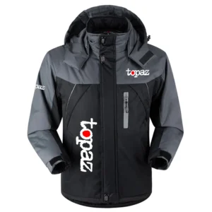 Topaz Exclusive Logo Outdoor Charging Suit Plush Waterproof Windproof Jacket Detachable Hood TTPDPCS2409TPZ Jacket