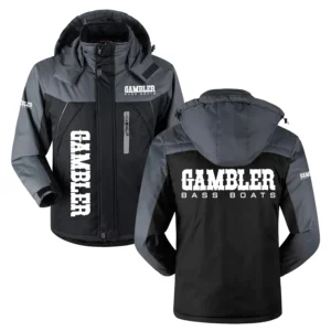 Gambler Exclusive Logo Outdoor Charging Suit Plush Waterproof Windproof Jacket Detachable Hood HCPDPCS1409GBZB Jacket