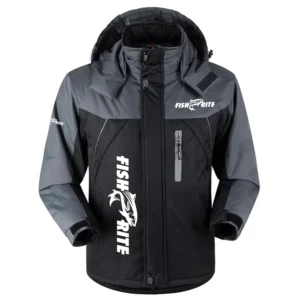 Fish Rite Exclusive Logo Outdoor Charging Suit Plush Waterproof Windproof Jacket Detachable Hood TTPDPCS2409FRZ Jacket