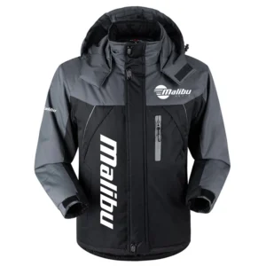 Malibu Exclusive Logo Outdoor Charging Suit Plush Waterproof Windproof Jacket Detachable Hood TTPDPCS2409MLZ Jacket