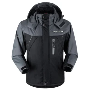 Allison Exclusive Logo Outdoor Charging Suit Plush Waterproof Windproof Jacket Detachable Hood HCPDPCS1409ALZ-B Jacket
