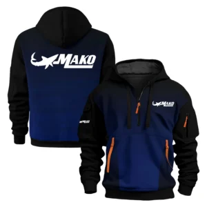 Mako Exclusive Logo Hoodie Half Zipper TTFSHHZ3D081902MAZ Hoodie