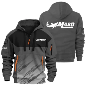 Mako Exclusive Logo Hoodie Half Zipper TTFSHHZ3D081904MAZ Hoodie
