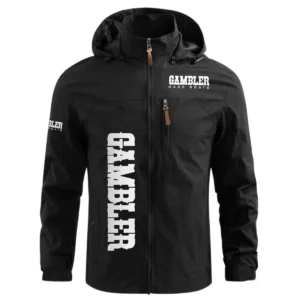 Gambler Exclusive Logo Waterproof Windbreaker Jacket Detachable Hood TTFSWOJN2510GBZ Jacket