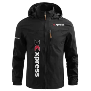 Xpress Exclusive Logo Waterproof Windbreaker Jacket Detachable Hood TTFSWOJN2510XBZ Jacket