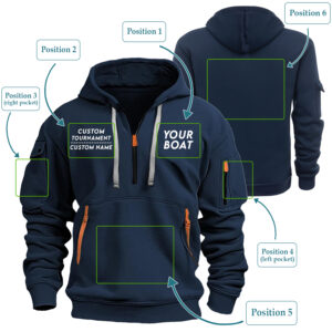 Custom Logo Hoodie Half Zipper HCAPTCCC Hoodie