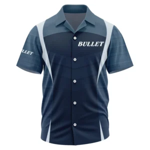 Bullet Exclusive Logo Short Sleeve Camp Collar Shirt TTFSHWSCS1903003BUZ Shirt