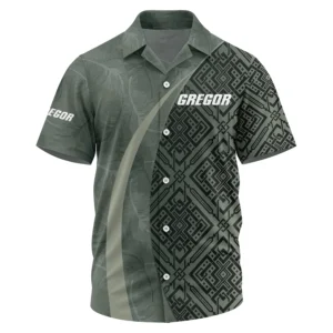 Gregor Exclusive Logo Short Sleeve Camp Collar Shirt TTFSHWSCS1903012GRZ Shirt