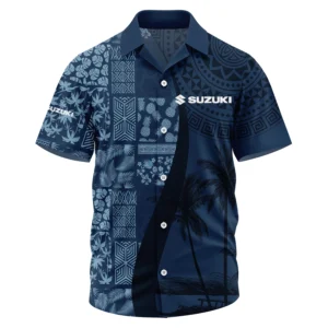 Suzuki Exclusive Logo Short Sleeve Camp Collar Shirt TTFSHWSCS1903013SUZ Shirt