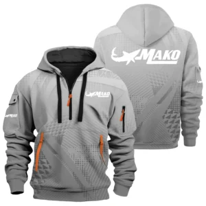 Mako Exclusive Logo Hoodie Half Zipper TTFSHHZ3D081907MAZ Hoodie