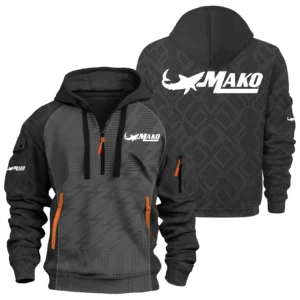 Mako Exclusive Logo Hoodie Half Zipper TTFSHHZ3D081908MAZ Hoodie