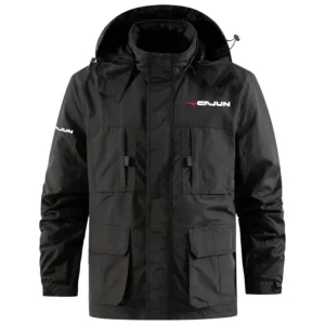 Cajun Exclusive Logo Multi Pocket Softshell Jacket Detachable Hood TTFSSCLJ0819CJZ Jacket