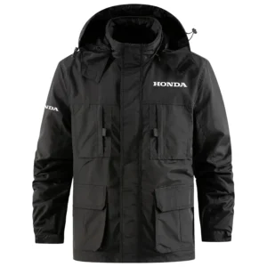 Honda Exclusive Logo Multi Pocket Softshell Jacket Detachable Hood TTFSSCLJ0819HOZ Jacket