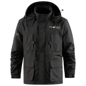 War Eagle Exclusive Logo Multi Pocket Softshell Jacket Detachable Hood TTFSSCLJ0819WEZ Jacket