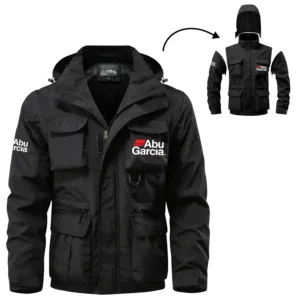 Abu Garcia Exclusive Logo Waterproof Multi Pocket Jacket Detachable Hood and Sleeves HCPDMPJ529AZ Jacket