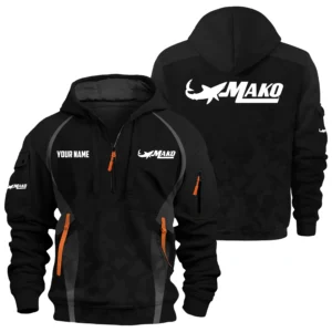 Mako Exclusive Logo Hoodie Half Zipper TTFSHHZ3D081913MAZ Hoodie