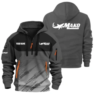 Mako Exclusive Logo Hoodie Half Zipper TTFSHHZ3D0819C04MAZ Hoodie