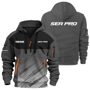 Sea Pro Exclusive Logo Hoodie Half Zipper TTFSHHZ3D0819C04SPZ Hoodie