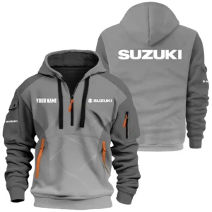Suzuki Exclusive Logo Hoodie Half Zipper TTFSHHZ3D0819C05SUZ Hoodie