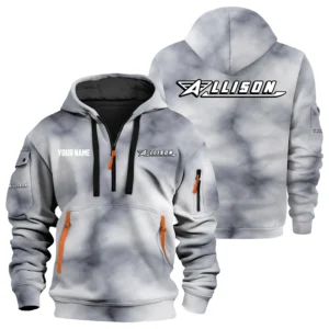 Allison Exclusive Logo Hoodie Half Zipper TTFSHHZ3D0819C06ALZ Hoodie