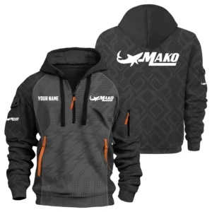 Mako Exclusive Logo Hoodie Half Zipper TTFSHHZ3D0819C08MAZ Hoodie