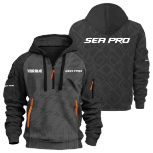 Sea Pro Exclusive Logo Hoodie Half Zipper TTFSHHZ3D0819C08SPZ Hoodie