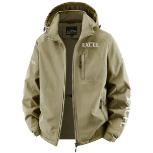 Excel Exclusive Logo Fleece Hoodied Windbreaker Jacket Detachable Hood TTFSV2020819EXZ Jacket