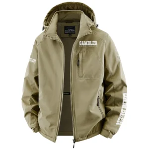 Gambler Exclusive Logo Fleece Hoodied Windbreaker Jacket Detachable Hood TTFSV2020819GBZ Jacket