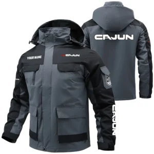 Cajun Exclusive Logo Water Resistant Outdoor Jacket Detachable Hood TTFSV2030819CJZ Jacket