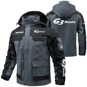G3 Exclusive Logo Water Resistant Outdoor Jacket Detachable Hood TTFSV2030819G3Z Jacket