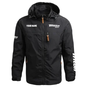 Triton Exclusive Logo Waterproof Outdoor Jacket Detachable Hood TTFSWOJCN2510TBZ Jacket